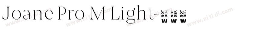 Joane Pro M Light字体转换